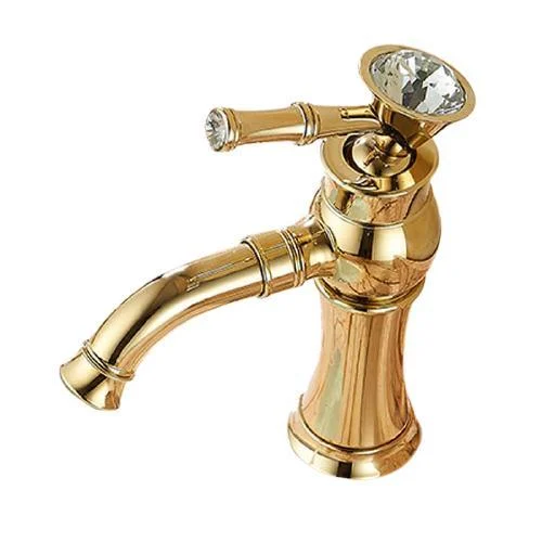 Bathroom Deck Mount Crystal Design Basin Tap -Bathlova