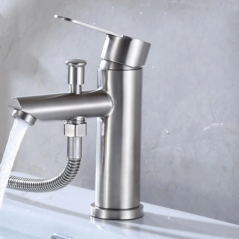 Bathroom Deck Mounted Sink Mixer Tap with Shower Head -Bathlova