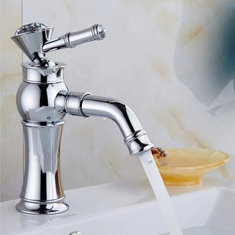 Bathroom Gold Basin Tap Gold Finish Brass Mixer Tap With Ceramic -Bathlova