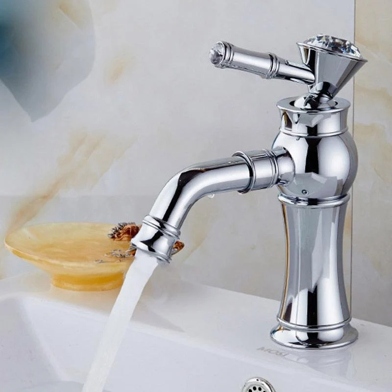 Bathroom Gold Basin Tap Gold Finish Brass Mixer Tap With Ceramic -Bathlova