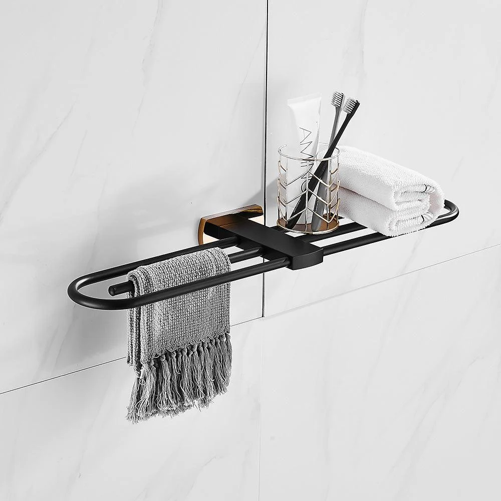 Bathroom Hardware Accessories Towel Rack Shelf Single Towel Bars -Bathlova