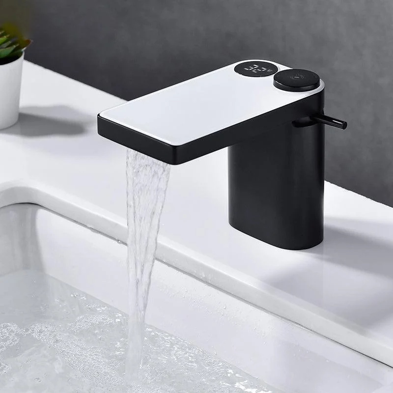 Bathroom LED Digital Basin Tap Black Water Power Basin Mixer Tap -Bathlova