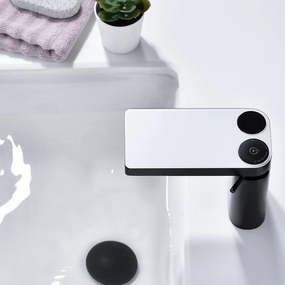 Bathroom LED Digital Basin Tap Black Water Power Basin Mixer Tap -Bathlova