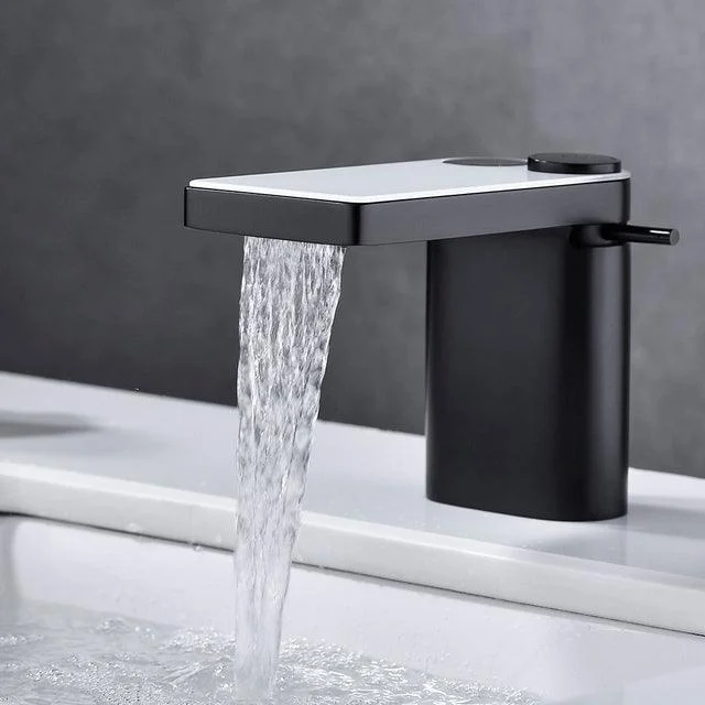 Bathroom LED Digital Basin Tap Black Water Power Basin Mixer Tap -Bathlova