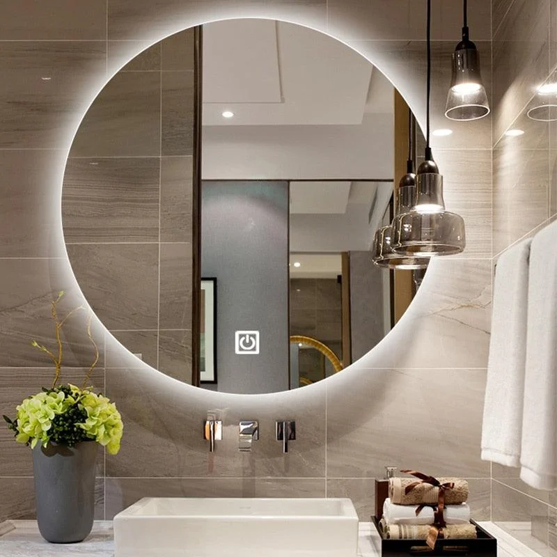 Bathroom Mirror 3 Color Adjustable BackLight With Decorative Mirror -Bathlova