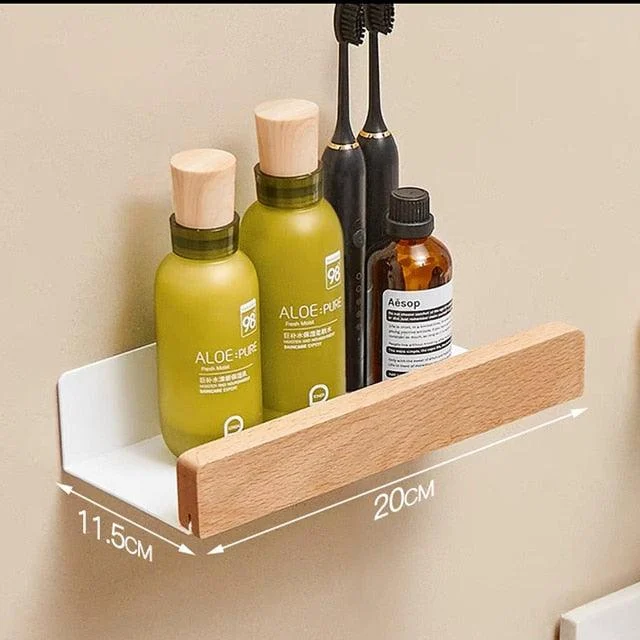 Bathroom Rack Wall-mounted Shower Room Nordic style Shelf Storage -Bathlova