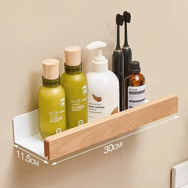 Bathroom Rack Wall-mounted Shower Room Nordic style Shelf Storage -Bathlova