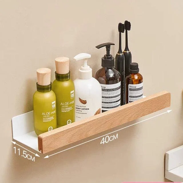 Bathroom Rack Wall-mounted Shower Room Nordic style Shelf Storage -Bathlova