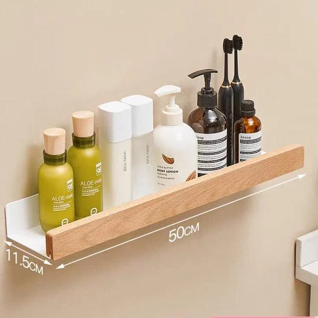 Bathroom Rack Wall-mounted Shower Room Nordic style Shelf Storage -Bathlova