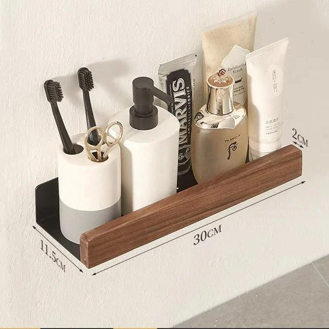 Bathroom Rack Wall-mounted Shower Room Nordic style Shelf Storage -Bathlova