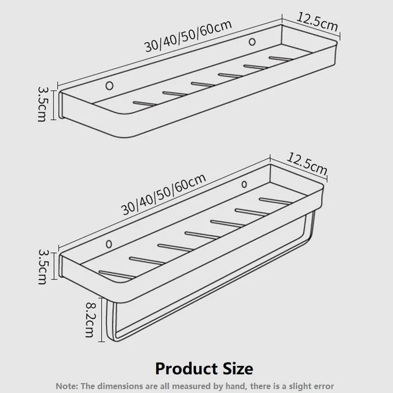 Bathroom Shelf No Drill Shower Storage Rack Black Corner Shelves -Bathlova