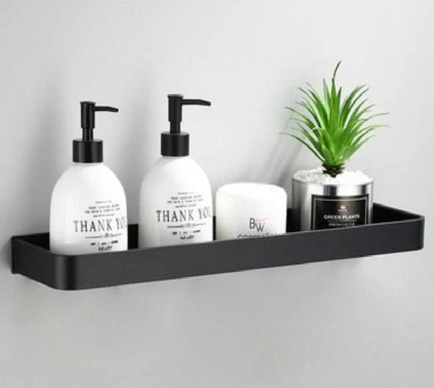 Bathroom Shelf No Drill Shower Storage Rack Black Corner Shelves -Bathlova