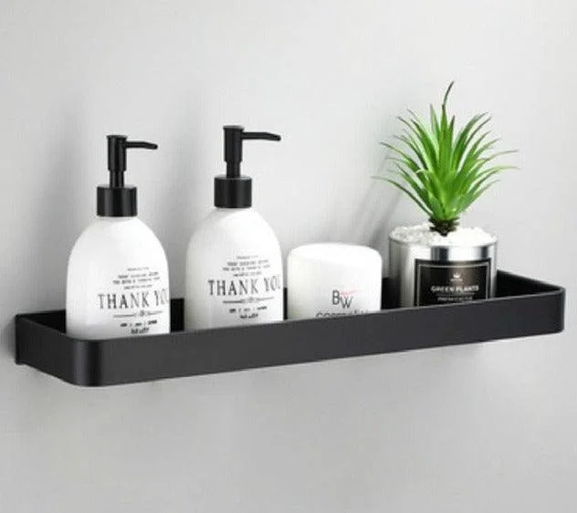 Bathroom Shelf No Drill Shower Storage Rack Black Corner Shelves -Bathlova