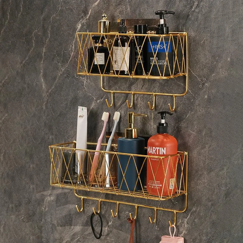 Bathroom Shelf No-drill Storage Rack Wall Hanging Storage Basket -Bathlova