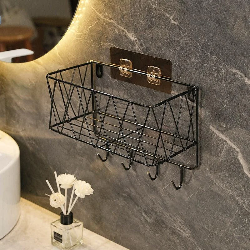 Bathroom Shelf No-drill Storage Rack Wall Hanging Storage Basket -Bathlova