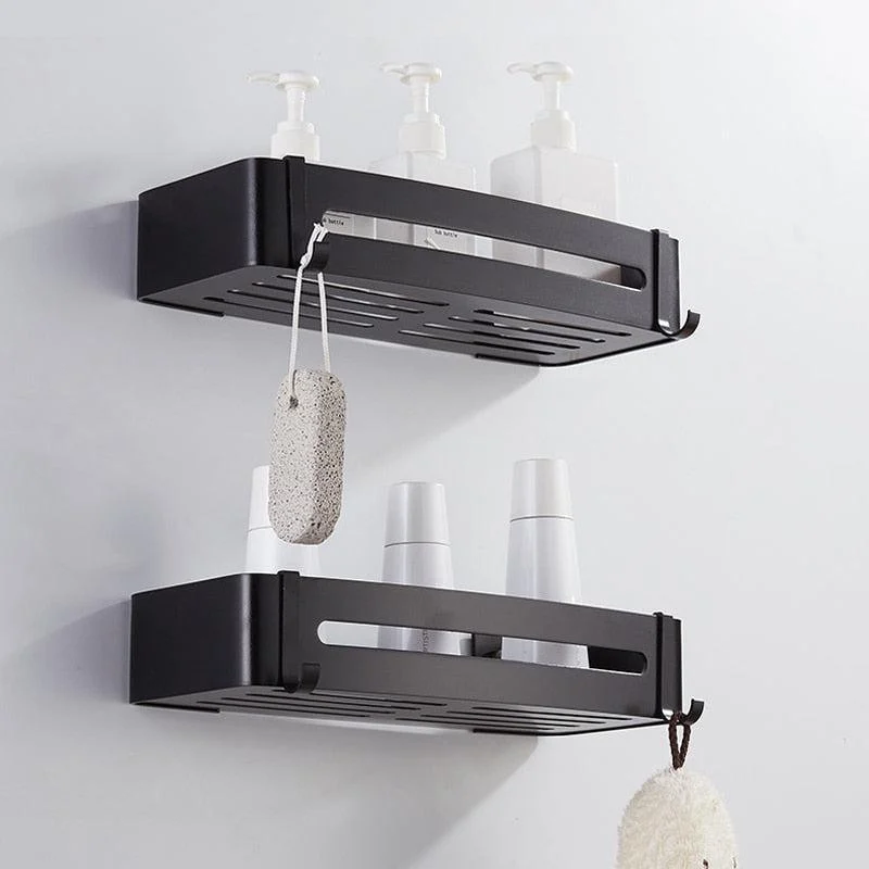 Bathroom Shelf Organizer Shower Storage Rack Black Corner Shelves -Bathlova