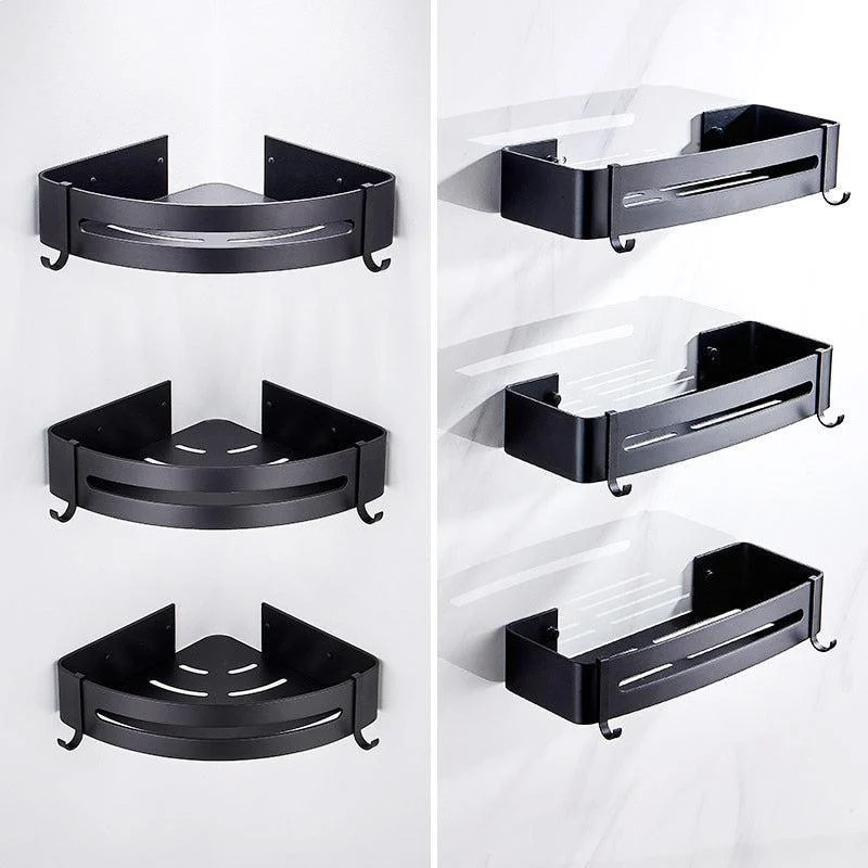 Bathroom Shelf Organizer Shower Storage Rack Black Corner Shelves -Bathlova