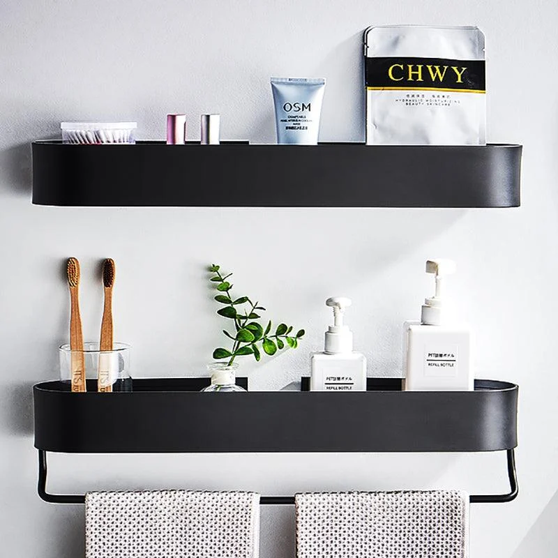 Bathroom Shelf Rack Shelves Bath Towel Holder Black Shower Storage -Bathlova