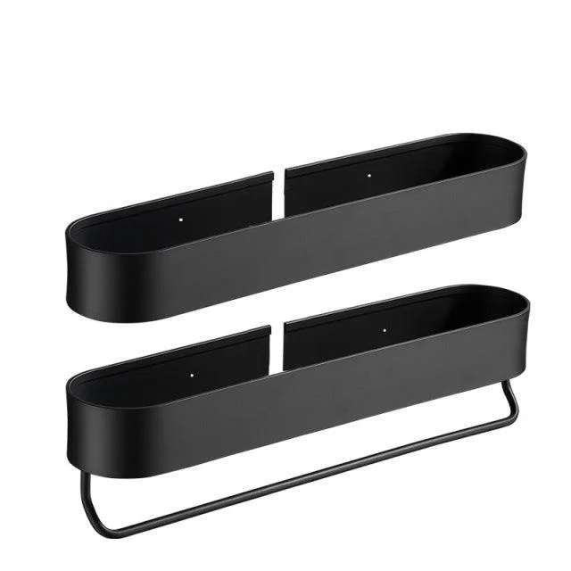 Bathroom Shelf Rack Shelves Bath Towel Holder Black Shower Storage -Bathlova