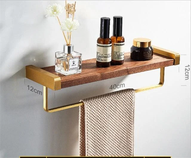 Bathroom Shelf Shower Shelf With Towel Hanger Bathroom Corner Shelf -Bathlova