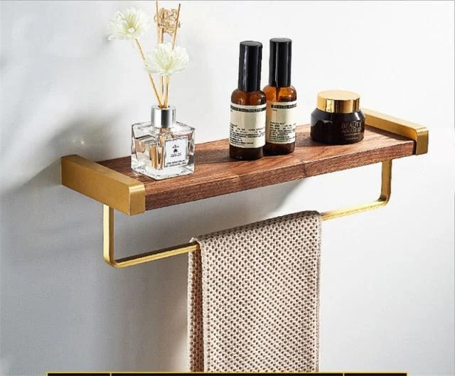 Bathroom Shelf Shower Shelf With Towel Hanger Bathroom Corner Shelf -Bathlova