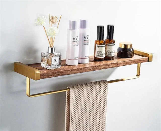 Bathroom Shelf Shower Shelf With Towel Hanger Bathroom Corner Shelf -Bathlova