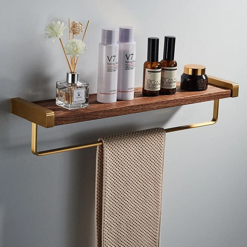 Bathroom Shelf Shower Shelf With Towel Hanger Bathroom Corner Shelf -Bathlova