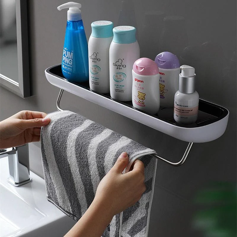 Bathroom Shelf Storage Rack Holder Bathroom Accessory with Towel Bar -Bathlova