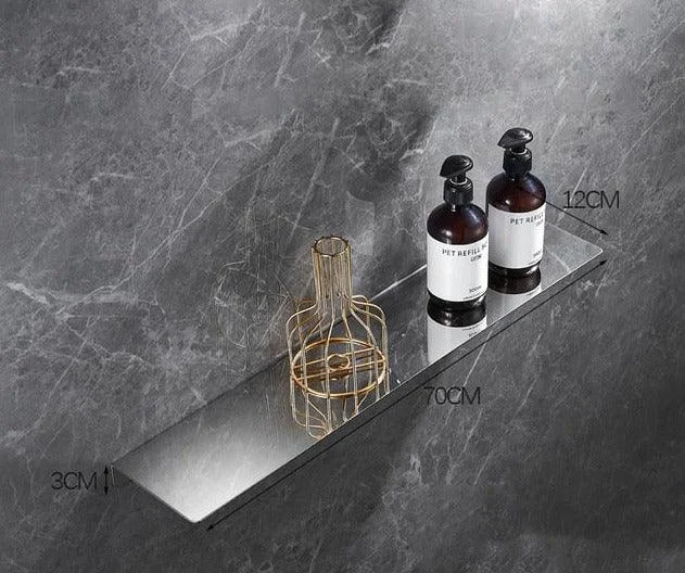 Bathroom Shelf Thicken Stainless Steel Corner Shelves Towel Rack -Bathlova