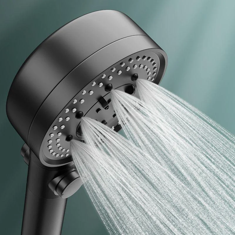 Bathroom Shower Head 5-Jet Round Hand Shower Holder Wall-Mount Shower Head -Bathlova