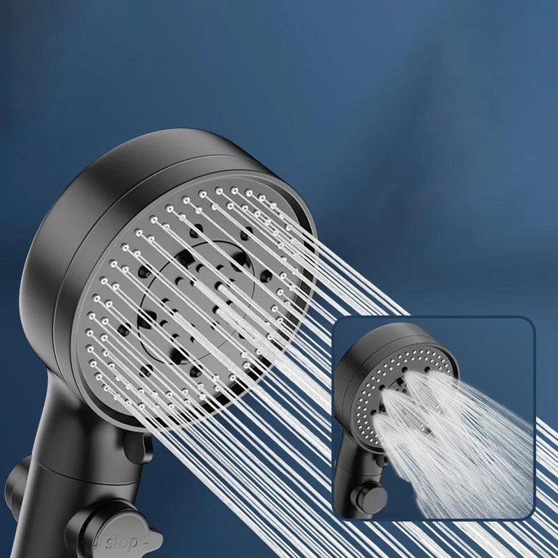 Bathroom Shower Head 5-Jet Round Hand Shower Holder Wall-Mount Shower Head -Bathlova