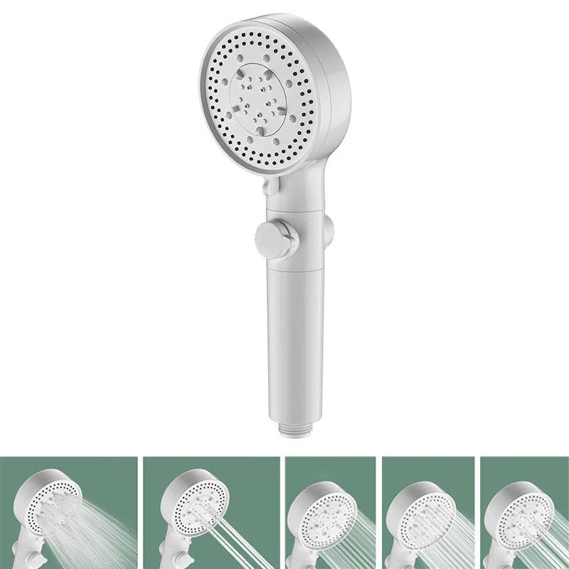 Bathroom Shower Head 5-Jet Round Hand Shower Holder Wall-Mount Shower Head -Bathlova