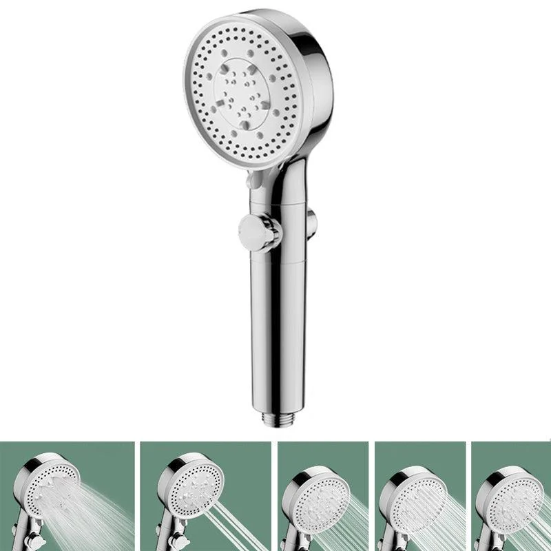 Bathroom Shower Head 5-Jet Round Hand Shower Holder Wall-Mount Shower Head -Bathlova