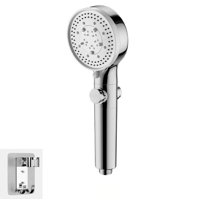 Bathroom Shower Head 5-Jet Round Hand Shower Holder Wall-Mount Shower Head -Bathlova