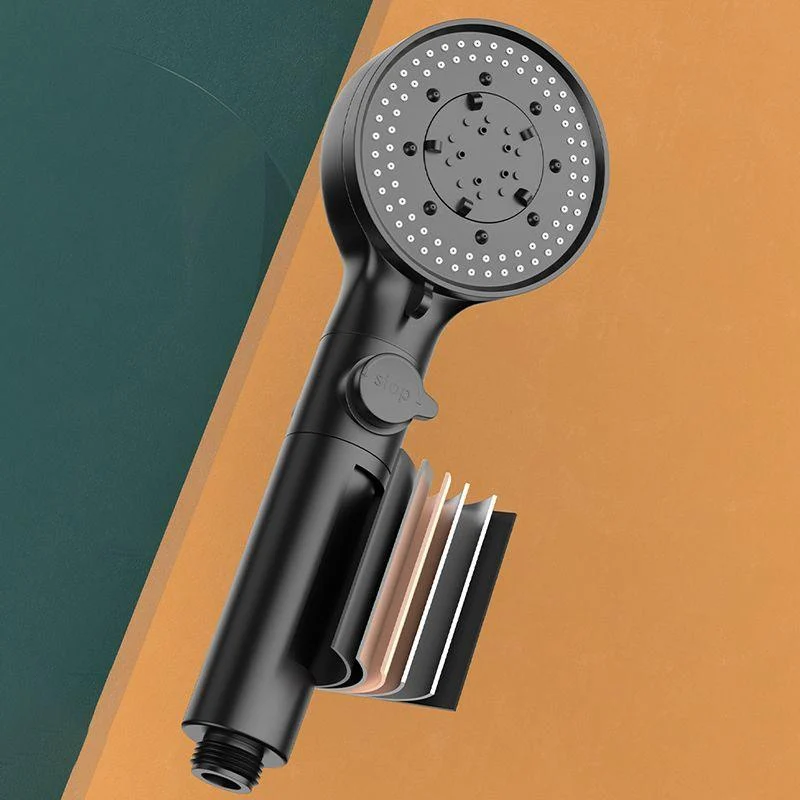 Bathroom Shower Head 5-Jet Round Hand Shower Holder Wall-Mount Shower Head -Bathlova