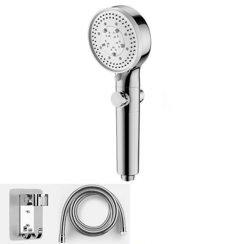 Bathroom Shower Head 5-Jet Round Hand Shower Holder Wall-Mount Shower Head -Bathlova