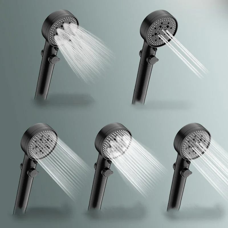 Bathroom Shower Head 5-Jet Round Hand Shower Holder Wall-Mount Shower Head -Bathlova