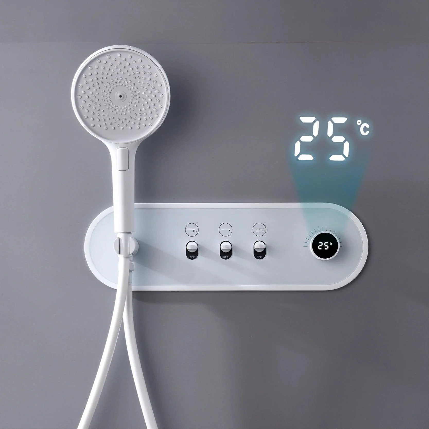 Bathroom Shower System Digital Display Design Concealed Shower Tap -Bathlova