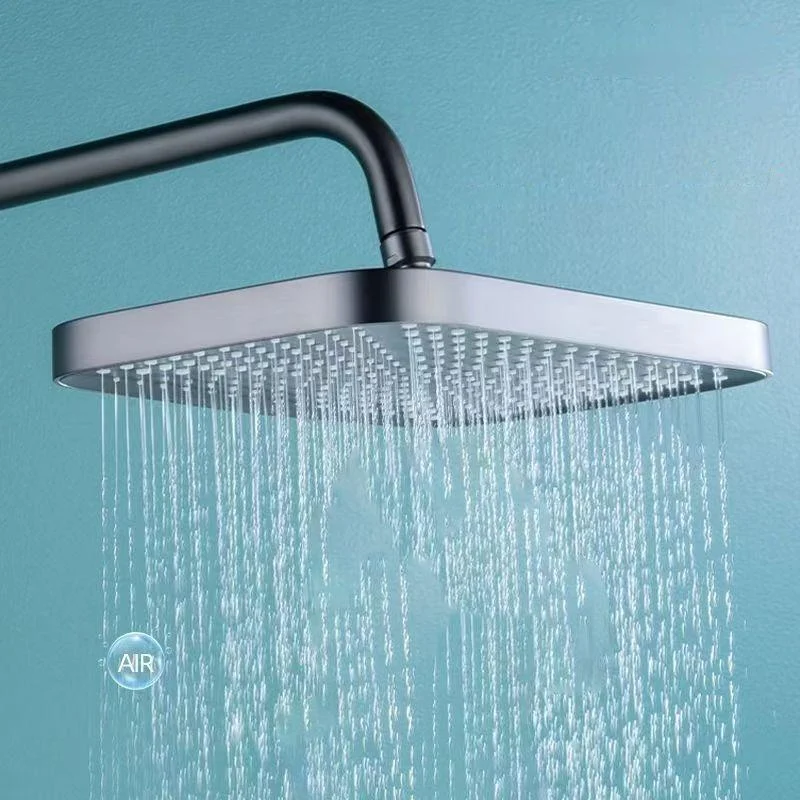 Bathroom Shower System Square Handheld Shower Head Wall Mounted Shower Trim -Bathlova