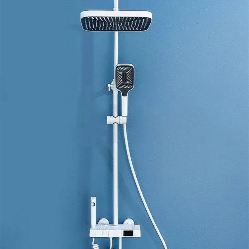 Bathroom Shower System Square Handheld Shower Head Wall Mounted Shower Trim -Bathlova