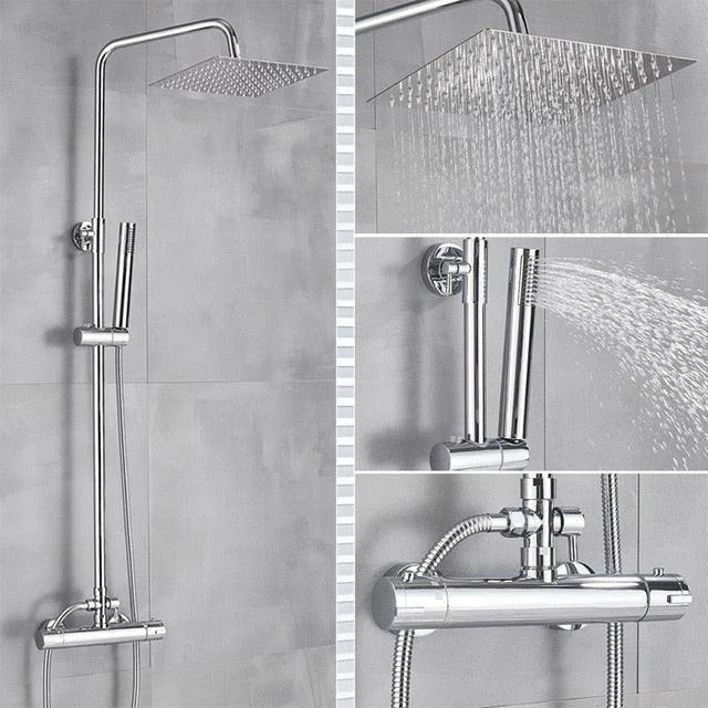 Bathroom Shower Tap 8 inch Rainfall Shower Head With Hand Shower -Bathlova