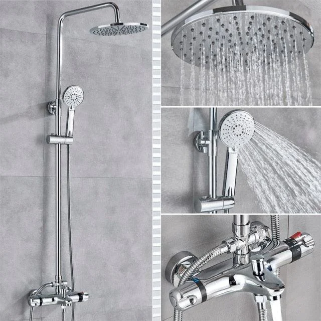 Bathroom Shower Tap 8 inch Rainfall Shower Head With Hand Shower -Bathlova