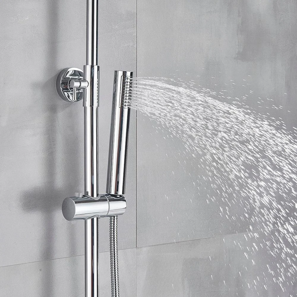 Bathroom Shower Tap 8 inch Rainfall Shower Head With Hand Shower -Bathlova