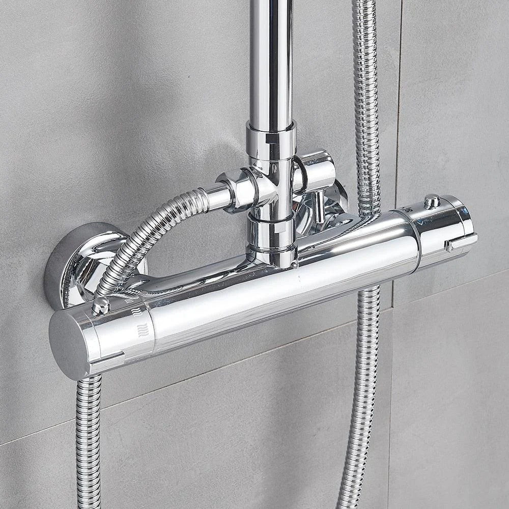 Bathroom Shower Tap 8 inch Rainfall Shower Head With Hand Shower -Bathlova