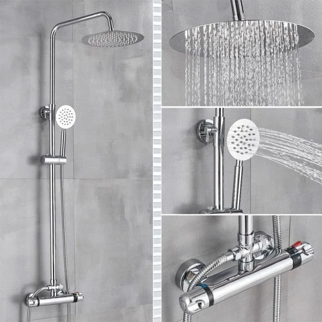 Bathroom Shower Tap 8 inch Rainfall Shower Head With Hand Shower -Bathlova