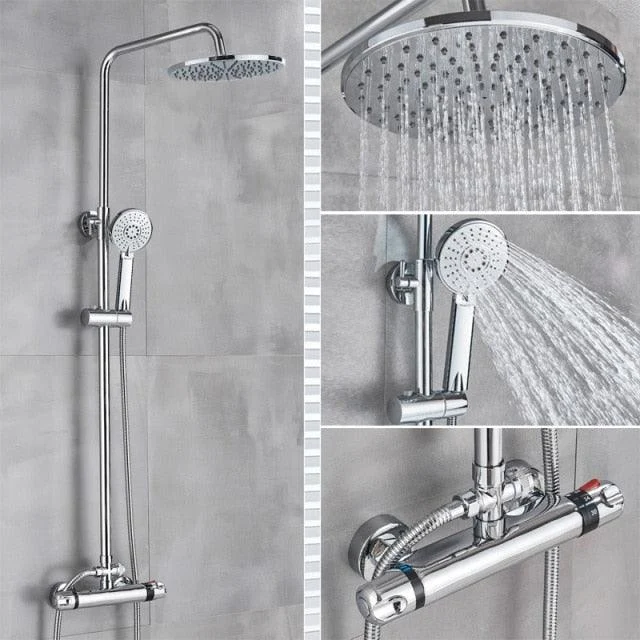 Bathroom Shower Tap 8 inch Rainfall Shower Head With Hand Shower -Bathlova