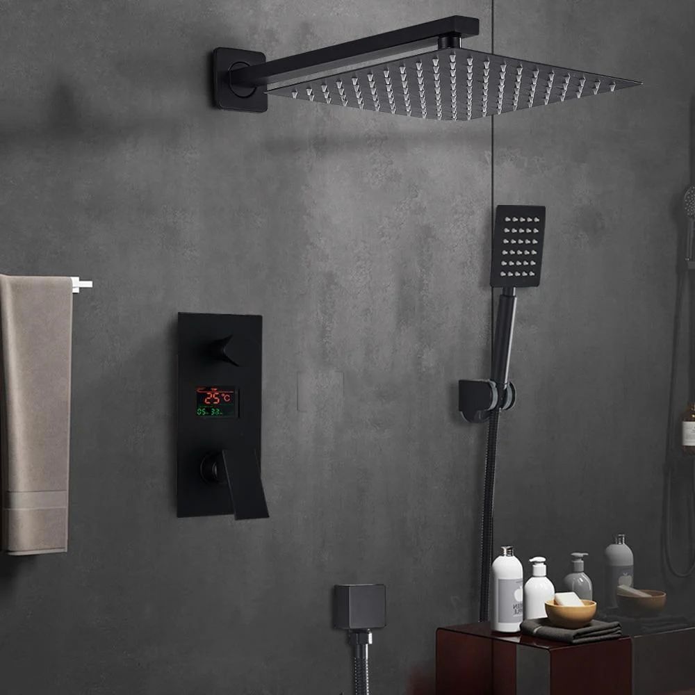 Bathroom Shower Tap Set Digital Display Rain Bath Shower System -Bathlova