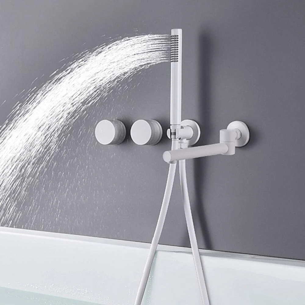 Bathroom Shower Tap Set Mixer Valve Brushed Hand Bath Tub Spout -Bathlova