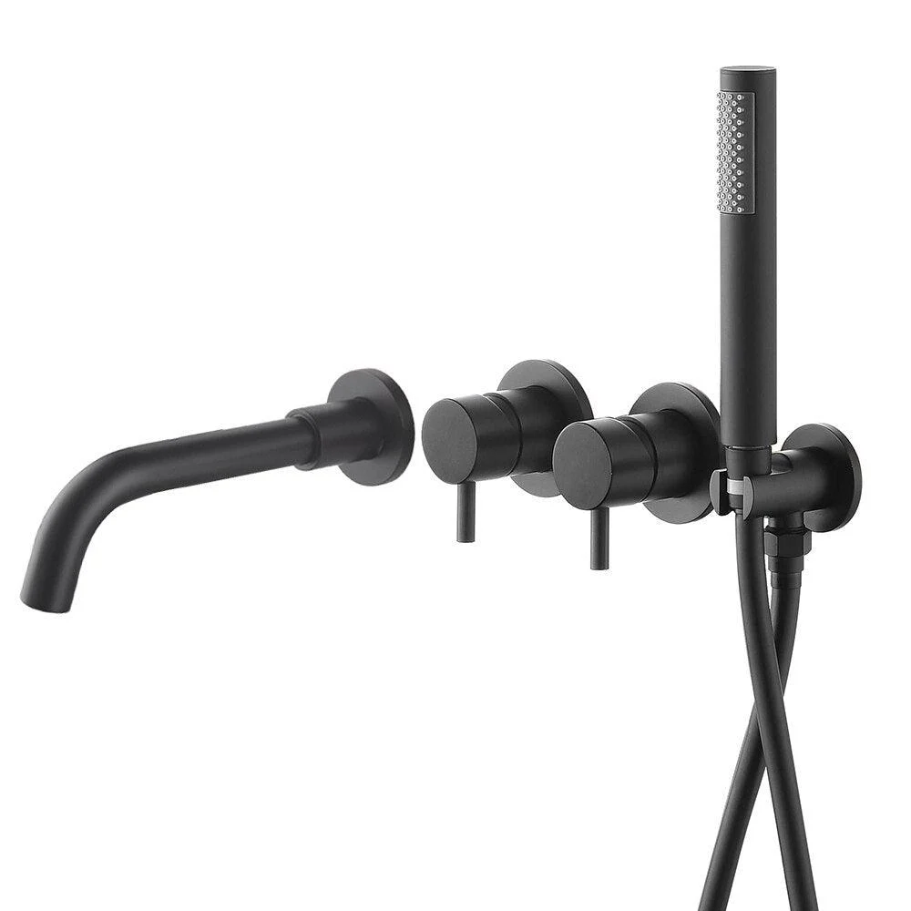 Bathroom Shower Tap Set With Handshower Diverter Valve Holder -Bathlova