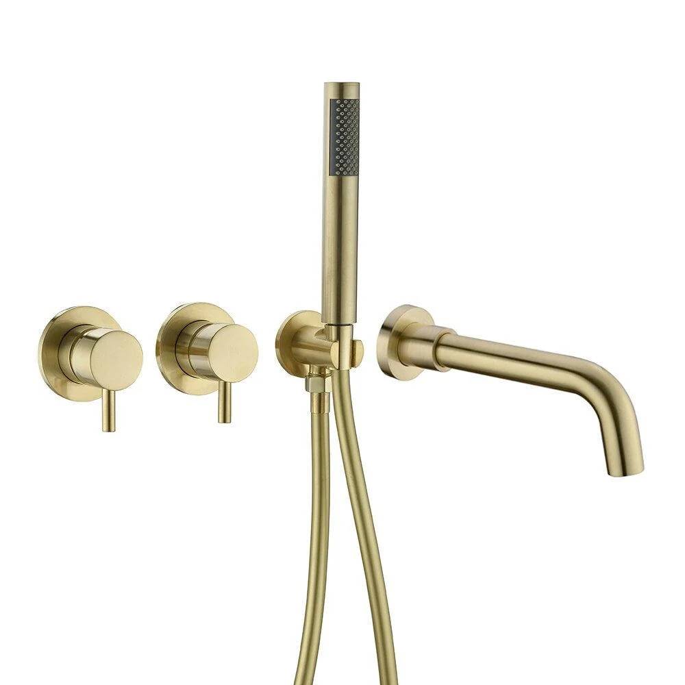 Bathroom Shower Tap Set With Handshower Diverter Valve Holder -Bathlova